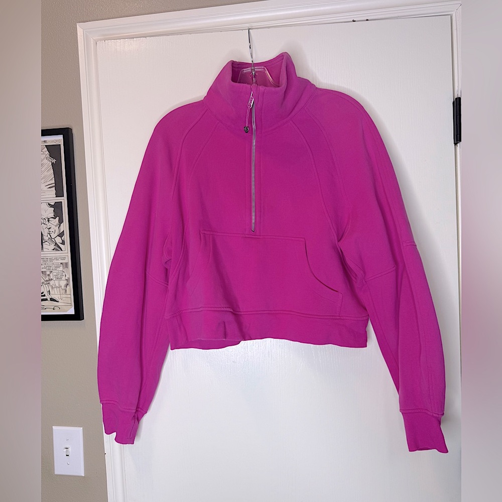 Lululemon Oversized Funnel Neck Half Zip Scuba Sonic Pink